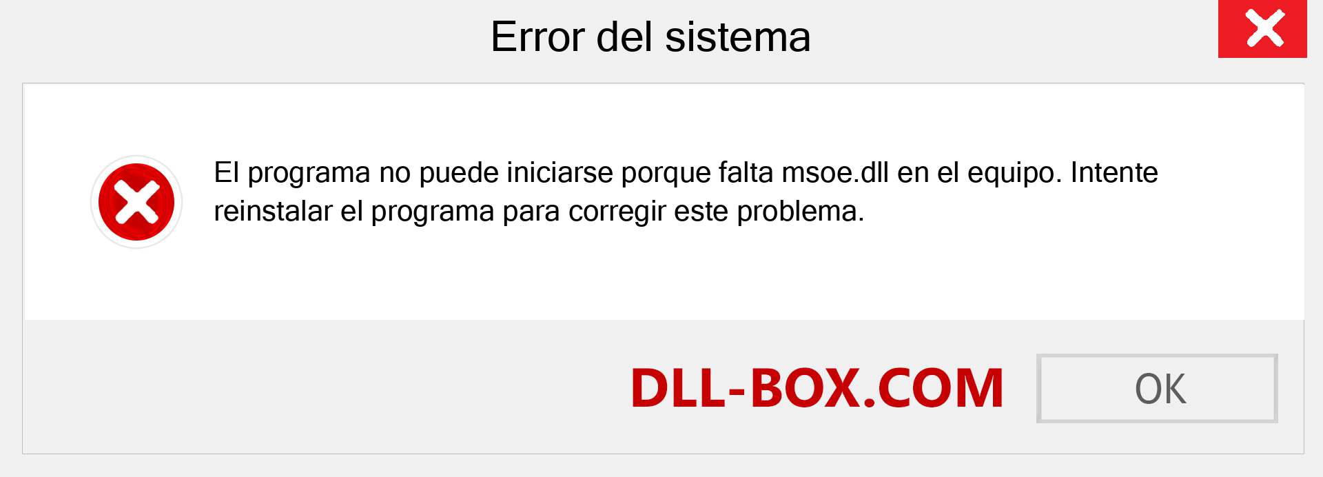 ¿Falta el archivo msoe.dll ?. Descargar para Windows 7, 8, 10 - Corregir msoe dll Missing Error en Windows, fotos, imágenes