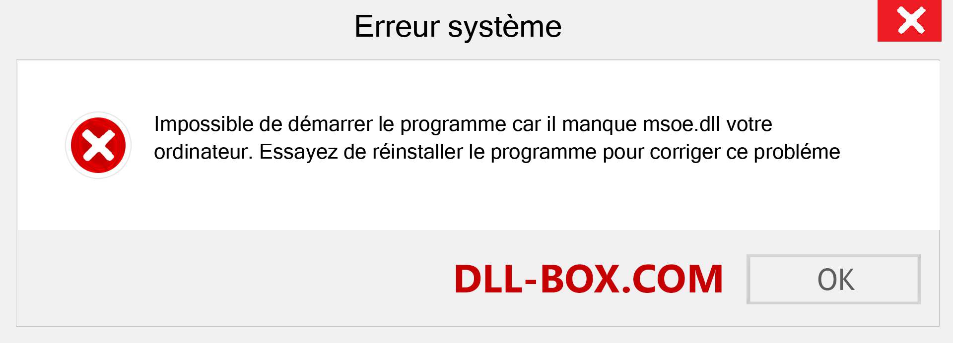 Le fichier msoe.dll est manquant ?. Télécharger pour Windows 7, 8, 10 - Correction de l'erreur manquante msoe dll sur Windows, photos, images